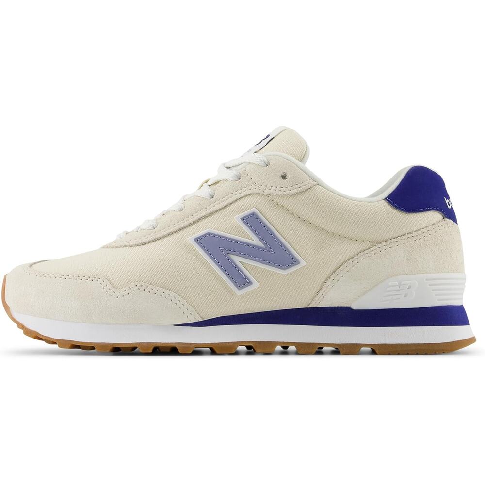 New Balance Cream and Blue Women's Athletic Sneakers - Picture 2 of 6